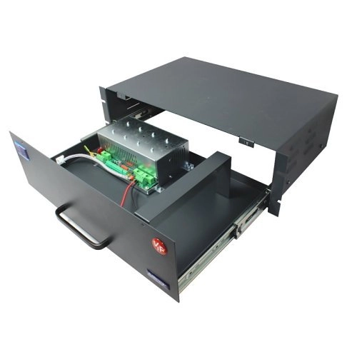 PSV 2465-R1 Alarmtech PSV 2465-R1 Bloc d`alimentation avec chargeur de batterie pour montage en rack 19″ 24V 6.5A, Gris